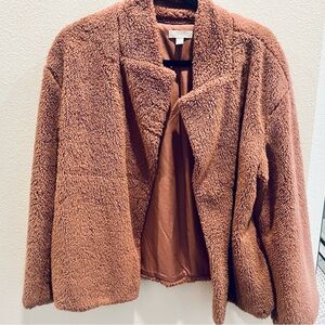 Dusty Pink Teddy Jacket